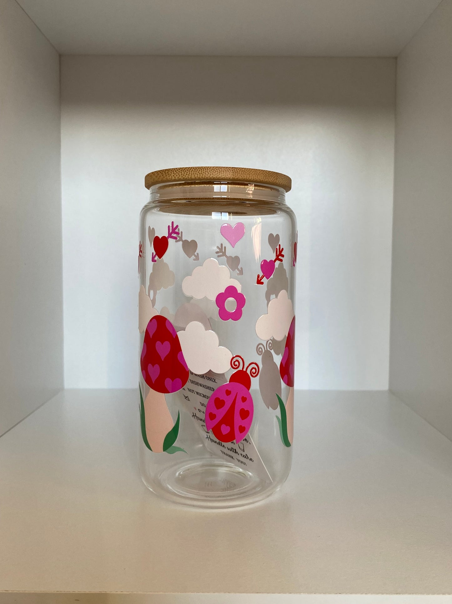 Mushrooms and Lady bugs (Glass)