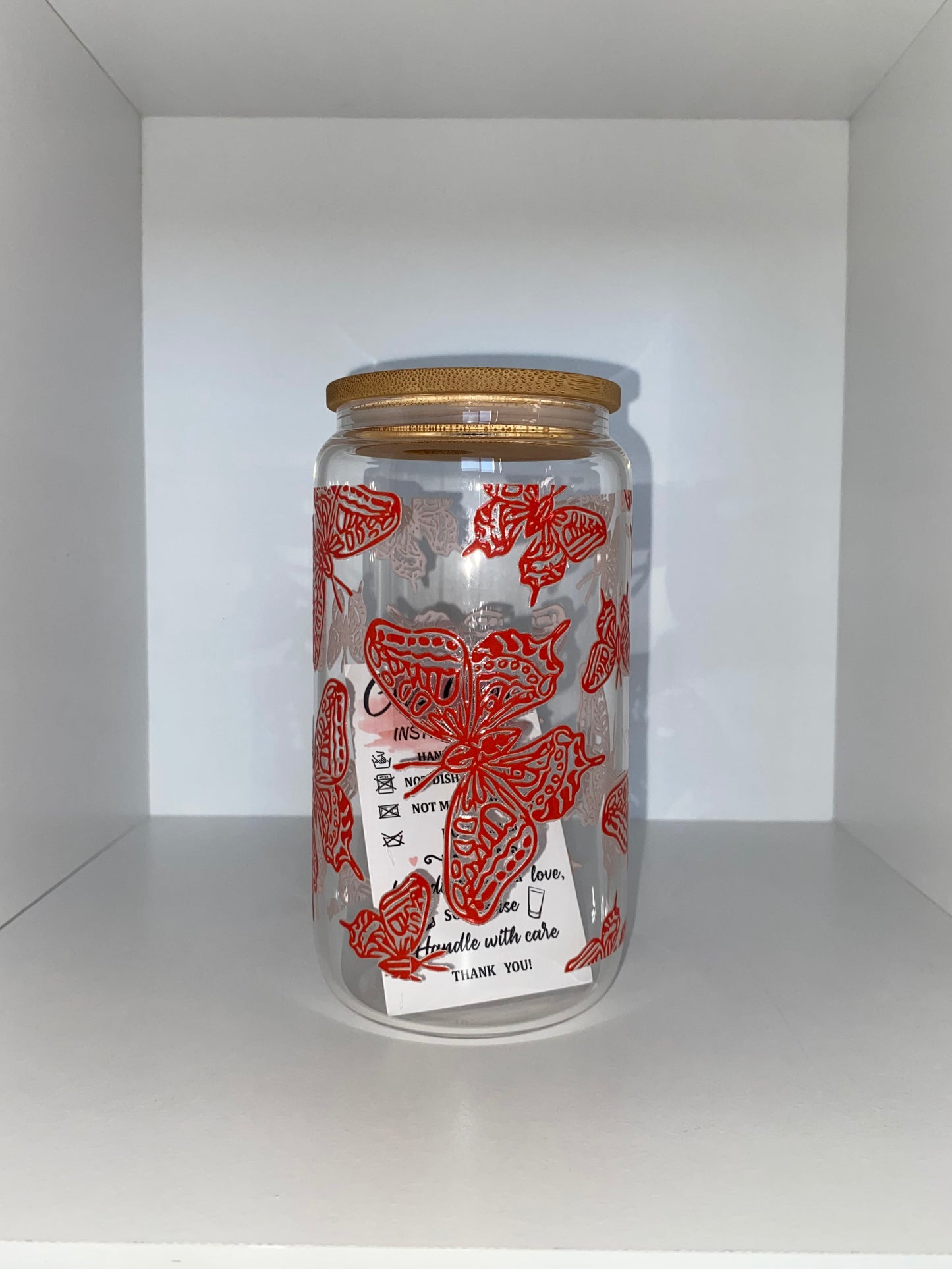 Red Butterflies (Glass)