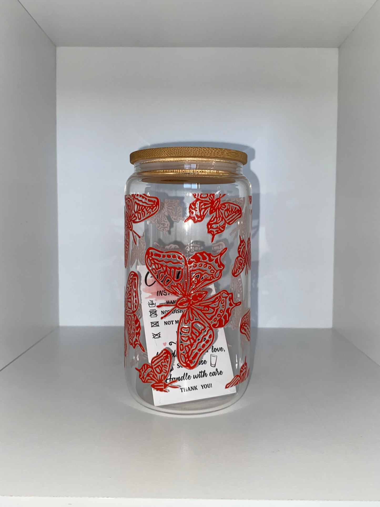 Red Butterflies (Glass)