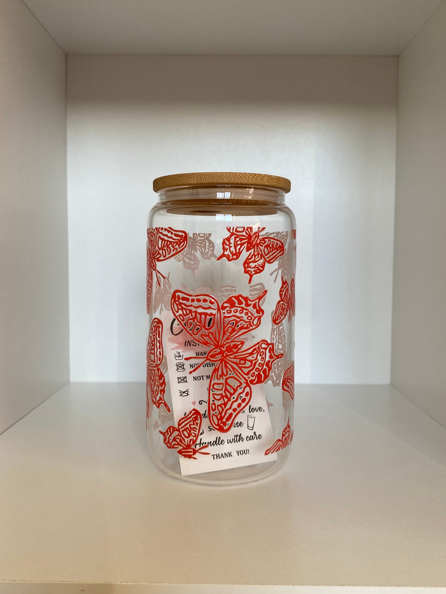 Red Butterflies (Glass)