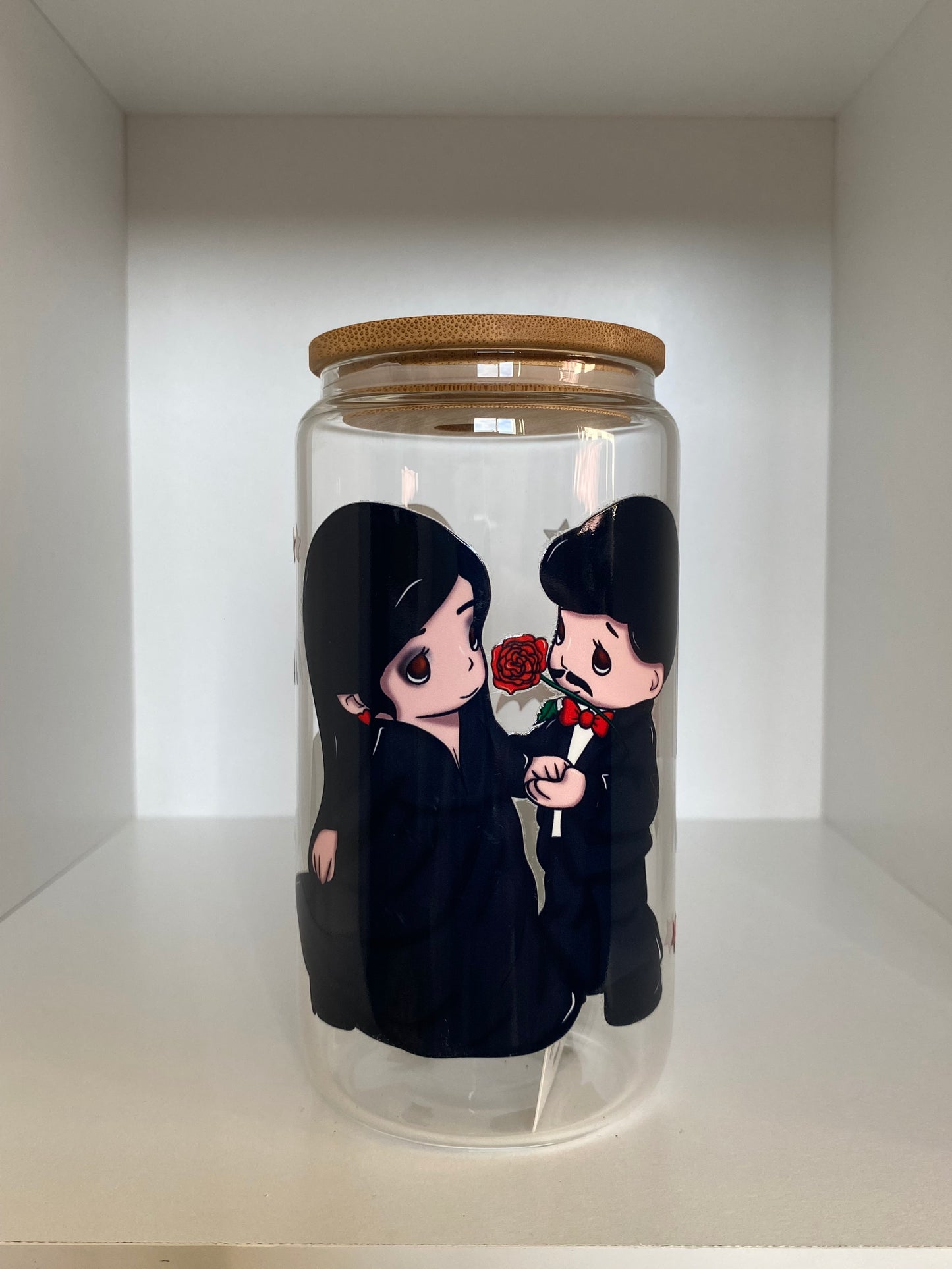 Morticia & Gomez Addams (Glass)